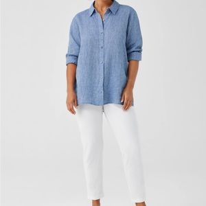 COPY - NWOT- Eileen Fisher Brand white stretch crepe pants